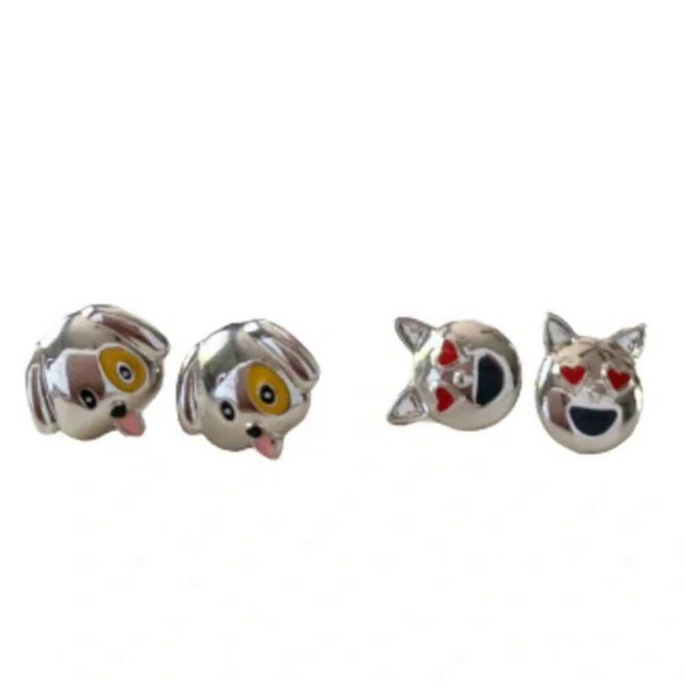 Cat & Dog Post Earrings 1 Set Each